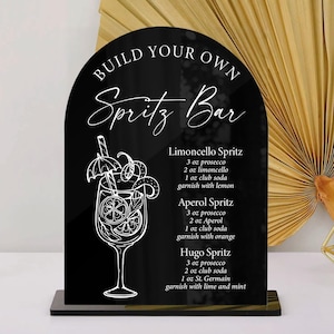Build Your Own Spritz Bar Sign, Aperol Hugo Limoncello Spritz Station, Aperol Spritz Bar Sign, Cocktail Menu Sign, Wedding Bar Sign