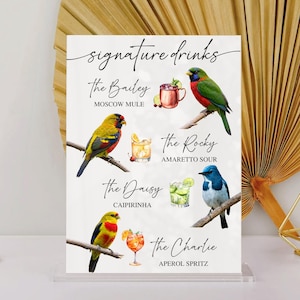 Custom Pet Portrait Signature Drink Sign, Pet Signature Drink Sign, Pet Signature Cocktail Sign, Custom Dog Drink Sign, Pet Bar Menu Sign
