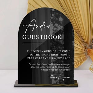 Audio Guestbook Sign, Telephone Guestbook Sign, Modern Acrylic Guestbook Sign, Wedding Guestbook Alternative, Leave a Message After the Tone
