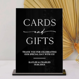 Enseigne pour cartes et cadeaux, enseignes de mariage minimalistes modernes, enseigne de table cadeau de mariage, enseigne de réception de mariage, enseigne cadeau shower de bébé
