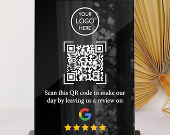 Entreprise personnalisée laissez un avis, laissez-nous un avis Google, enseigne d'affichage de code QR, avis d'entreprise, enseigne pour petite entreprise, acrylique