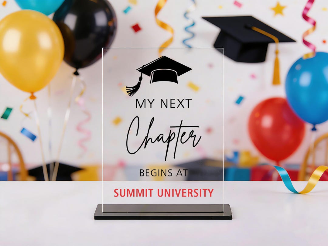 My Next Chapter Begins At, Graduation Table Sign, 2026 Graduation Decor ...