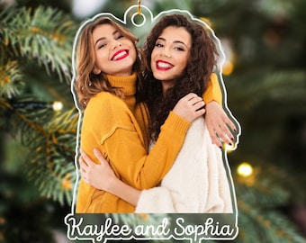 Custom Photo Acrylic Ornament, Custom Family Photo Ornament, Personalized Keepsake Gift, Couple Gifts, BFF Gift, Christmas Ornament 2025