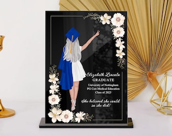 Personalized Graduation Keepsake, Graduation Acrylic Plaque, Graduation Gift for Daughter/Granddaughter/Niece/Best Friend, Congratulations