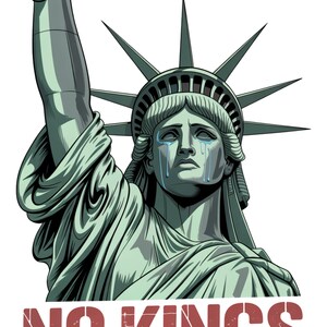 No Kings Protest Sign, Democracy Protest, Resist Trump Protest, Anti Trump Sign, Digital Download Protest Sign, Printable Poster, Anti Maga image 10