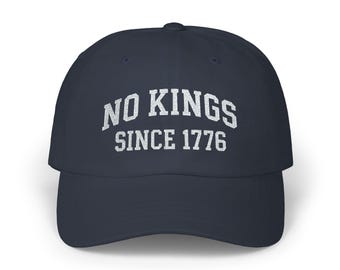 No Kings Embroidered Dad Hat: Anti-Trumpf-Widerstand, Gleichheit