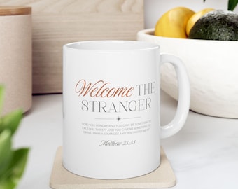 Pro Immigrant Scripture Mug: Social Justice Christian Gift