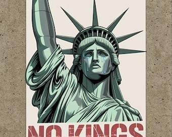 No Kings Protest Sign, Democracy Protest, Resist Trump Protest, Anti Trump Sign, Digital Download Protest Sign, Printable Poster, Anti Maga