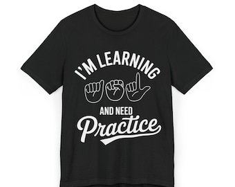 American Sign Language Gift  Graphic Tee, ASL Deaf Pride Interpreter Unisex Jersey T Shirt