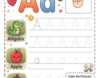 ASL Basic Alphabet Activity Book for Kids | Preschool Sign Language Learning (PDF Printable)