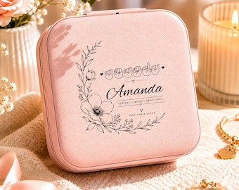 ASL Jewelry Box, Custom Christmas Gift, Friendship Gift, Customized Name Sign Language Deaf Pride