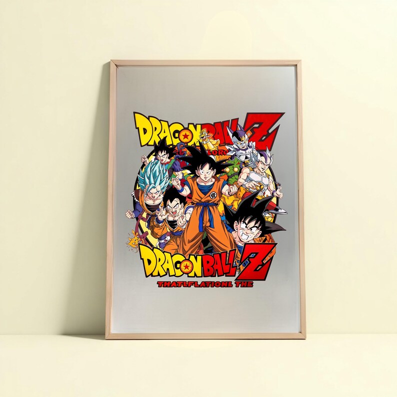 Dragon Ball Z Art Print | DBZ Super Saiyan Goku Poster | Anime Wall ...