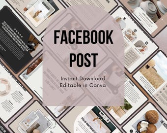 Facebook Post Vorlagen, Social Media Post Vorlagen, Canva Vorlagen, Facebook Marketing, Business Social Media, bearbeitbare Post Vorlagen