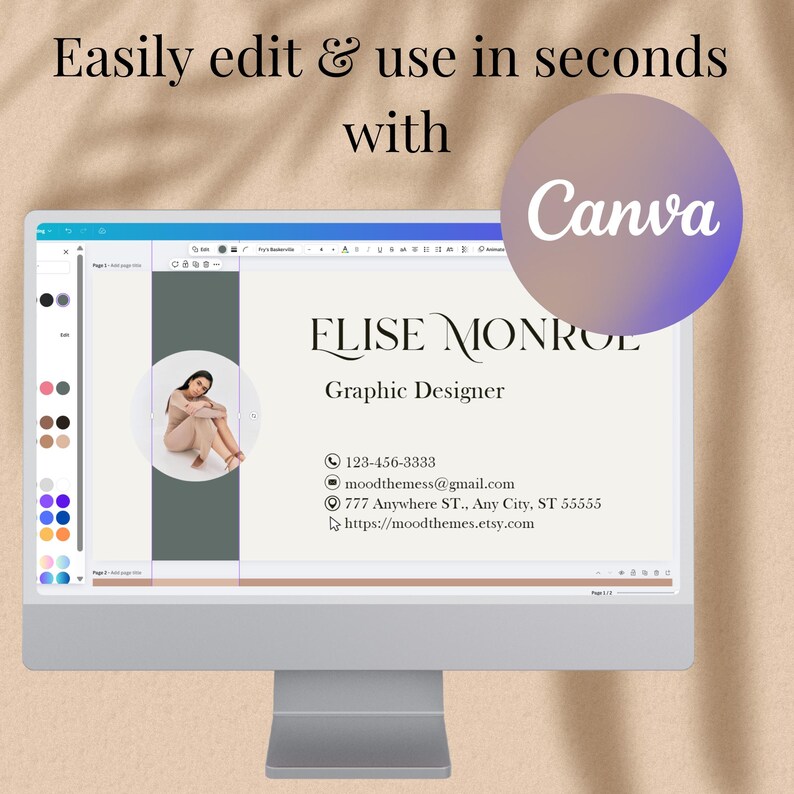 Editable Email Signature Template, Professional Email Signatures, Canva ...