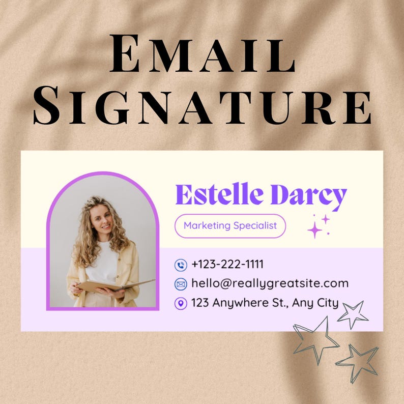 9 Editable Email Signature Templates, Professional Email Signatures ...