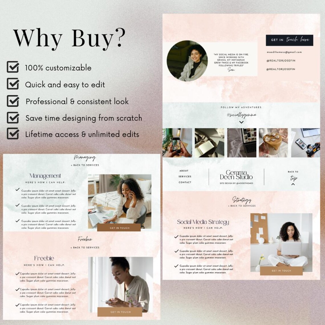 Social Media Manager Website Template Marketing Website Design