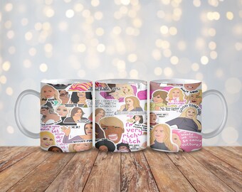 Real Housewives Show Mug Wrap | 11 oz Sublimation PNG | Bravo TV Mug Design | Instant Digital Download