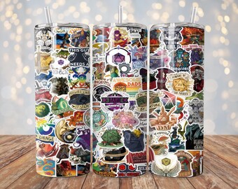 Dungeons & Dragons Rollenspiel Tumbler Wrap | 20 oz Sublimationsdruck | Table Top Game Tumbler Design | Sofortiger digitaler Download