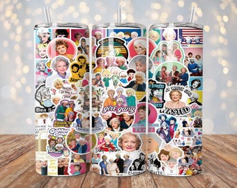 Golden Girls Show Tumbler Wrap | 20 oz Sublimation PNG | Classic TV Tumbler Design | Instant Digital Download