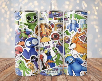 Rainbow Friends Tumbler Wrap | 20 oz Sublimation PNG | Roblox Game Design | Video Game Tumbler Wrap | Instant Digital Download