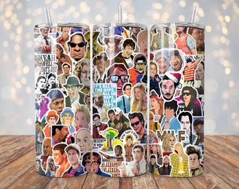 1990s 90s Comedy Movies Tumbler Wrap | 20 oz Sublimation PNG | Comedy Movie Tumbler Design | Instant Digital Download