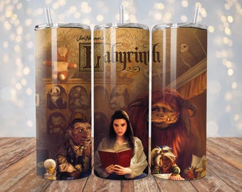 The Labyrinth Tumbler Wrap | 20 oz Sublimation PNG | Classic Movie Tumbler Design | Instant Digital Download