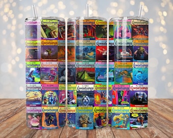 Goosebumps Tumbler Wrap | 20 oz Sublimation PNG | Book Series Tumbler Design | Instant Digital Download