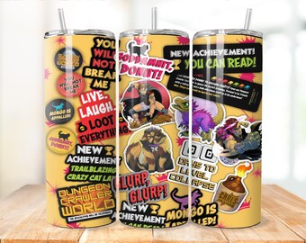 Dungeon Crawler Tumbler Wrap | 20 oz Sublimation PNG | Book Series Tumbler Design | Instant Digital Download