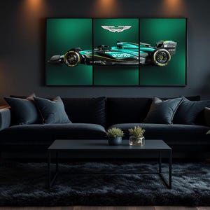Minimalist Aston Martin Formula 1 Poster Digital Download Alonso Stroll Print F1 Wall Art Gift For Him F1 Poster Formula 1 Vintage Retro Art