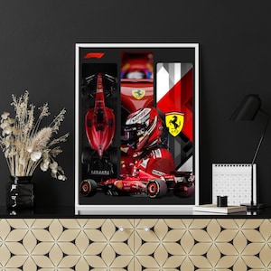 Ferrari SF-24, Ferrari F1 Poster,  Formula 1 Wall Art, Lego Technic Compatible, Ferrari F1 poster,  Poster for Wallboard, Instant Download