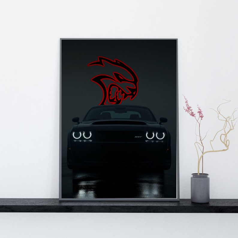 Dodge Hellcat Poster | Muscle Car Wall Art (digital Download) - Etsy