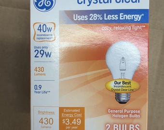 Bombillas GE de 40 vatios, transparentes, 430 lúmenes, regulables, clásicas, 2 bombillas individuales