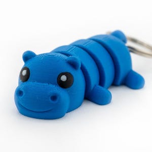 Hippo Keychain 3D Printed – Cute & Unique Animal Accessory – Perfect Gift for Animal Lovers