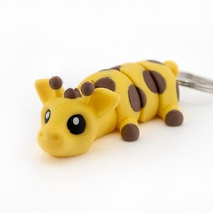 Giraffe Schlüsselanhänger 3D Gedruckt - Süßes & Einzigartiges Tier Accessoire - Perfektes Geschenk für Tierliebhaber