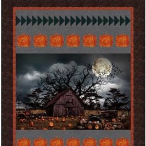 Sale 25% Off - Haunted House Pattern from Castilleja Cotton - Quilting Pattern - 52&quot; x 70&quot; Lap Quilt
