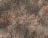 Freeform from Paintbrush Studio - Half Yard of Geometric Squares on Brown