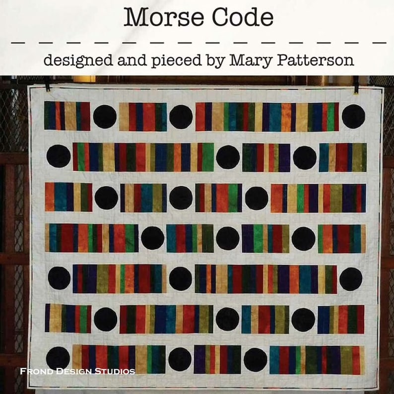 Morse Code Quilt Pattern by Mary Patterson for Frond Design Etsy