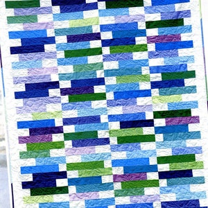 Sale 25% Off - The Boardwalk Quilt Pattern by Amelie Scott Designs - Modern Easy Quilt Pattern in 2 sizes and Designs - see photos
