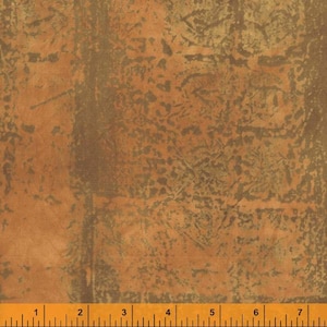 Stone Carving from Random Thoughts by Marcia Derse for Windham Fabrics - 1/2 Yard Weathered Pattern in Spice