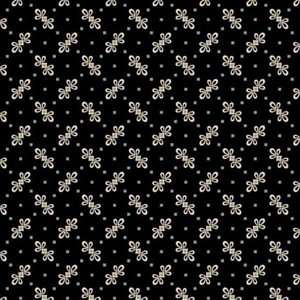 Diamond Flair from Midnight Lace for Marcus Fabrics - Half Yard - Diamonds in loops on black