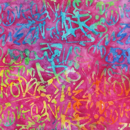 Venda - Paleta de pintor Batik da Anthology Batiks - Half Yard Graffiti on Pink