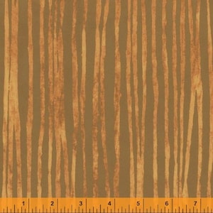 Sale - Spice from Line by Marcia Derse from Windham Fabrics - 1/2 Yard Rustic Orange and Brown lines