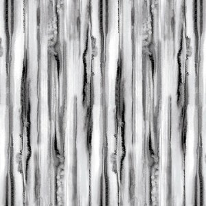 Sale - Watercolor Sketchbook from Studio E - Half Yard Watercolor Strokes Black Gray White Modern Striated