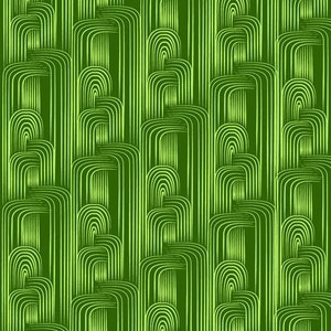 Sale 25% Off - Maze in Green from Studio Palettes by River Bend - Half Yard White Interlocking Designs on Green