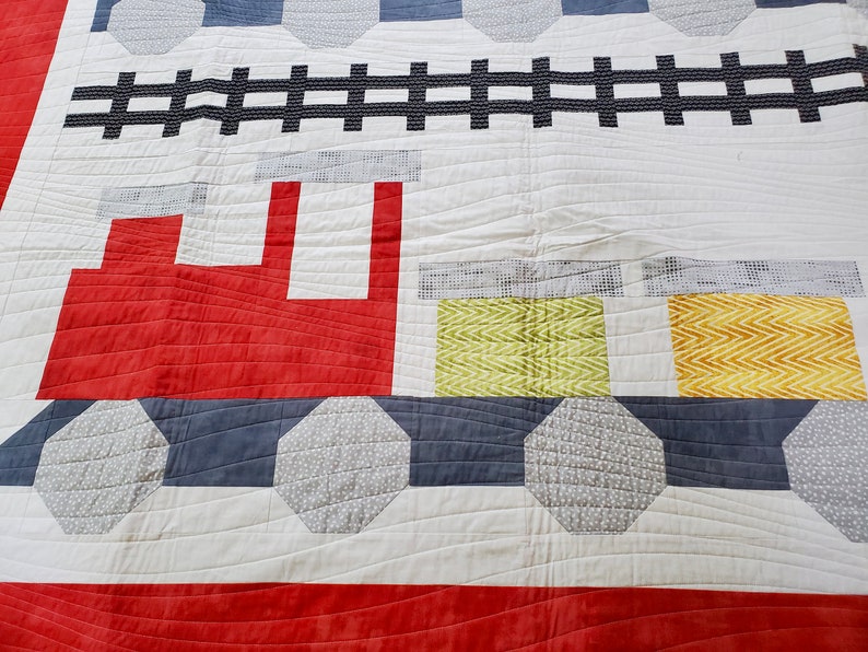 Sale All Aboard Train Quilt Kit 71.5 X 91.5 Etsy