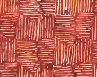 Weave from Anthology Batiks - Half Yard Cinnamon Geometric Batik - Modern Batik - 822Q-7