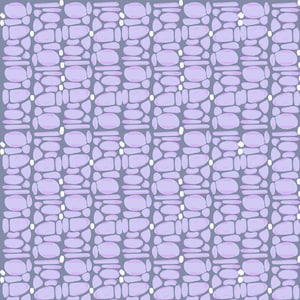 May include: A repeating pattern of lavender-colored, rounded shapes resembling stones or pebbles, set against a muted gray background. The design has a vertical orientation with white accents.