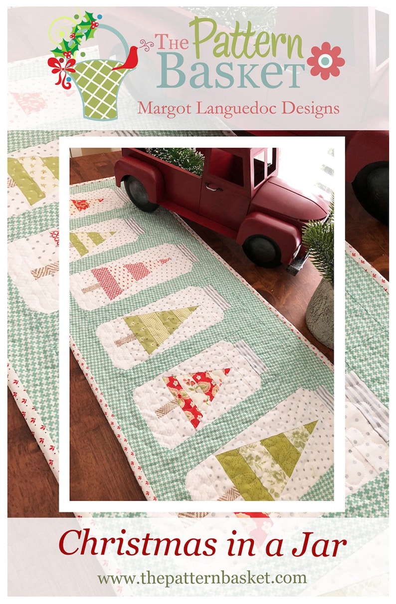 Christmas Jars Table Runner Pattern from the Pattern Basket 15 x 38 Christmas Tree Pattern