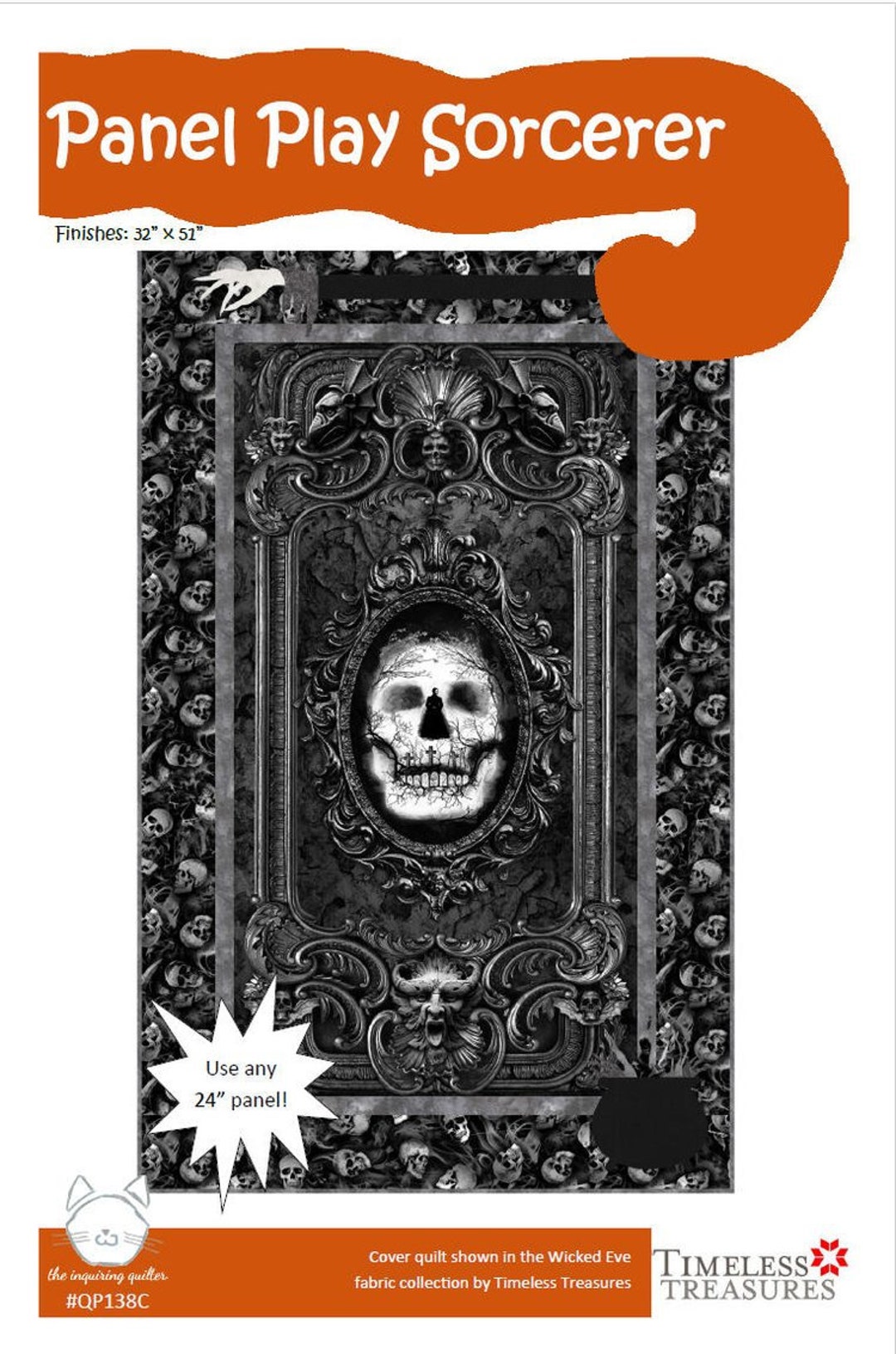 Panel Play Sorcerer Quilt Pattern - Pattern for 32