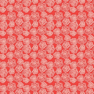 Sale 25% Off - Sale - From the Heart from Riley Blake Designs - 1/2 Yard Red Roses - Valentine's Day - Red Cream Flowers